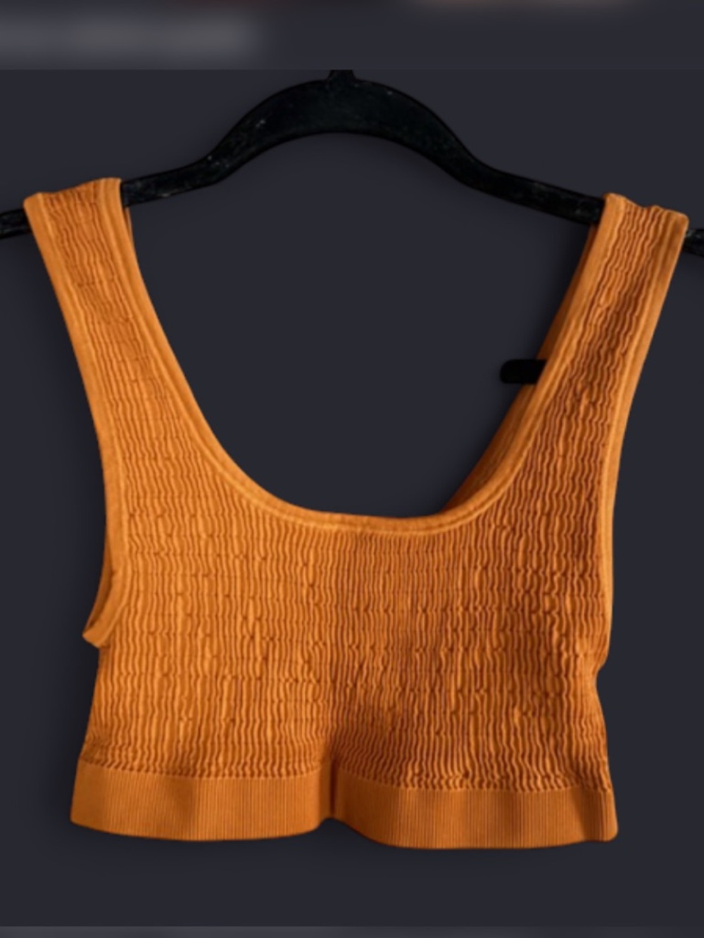 Urban Outfitters Out From Under Smocked Crop Tank Orange Bralette Top S